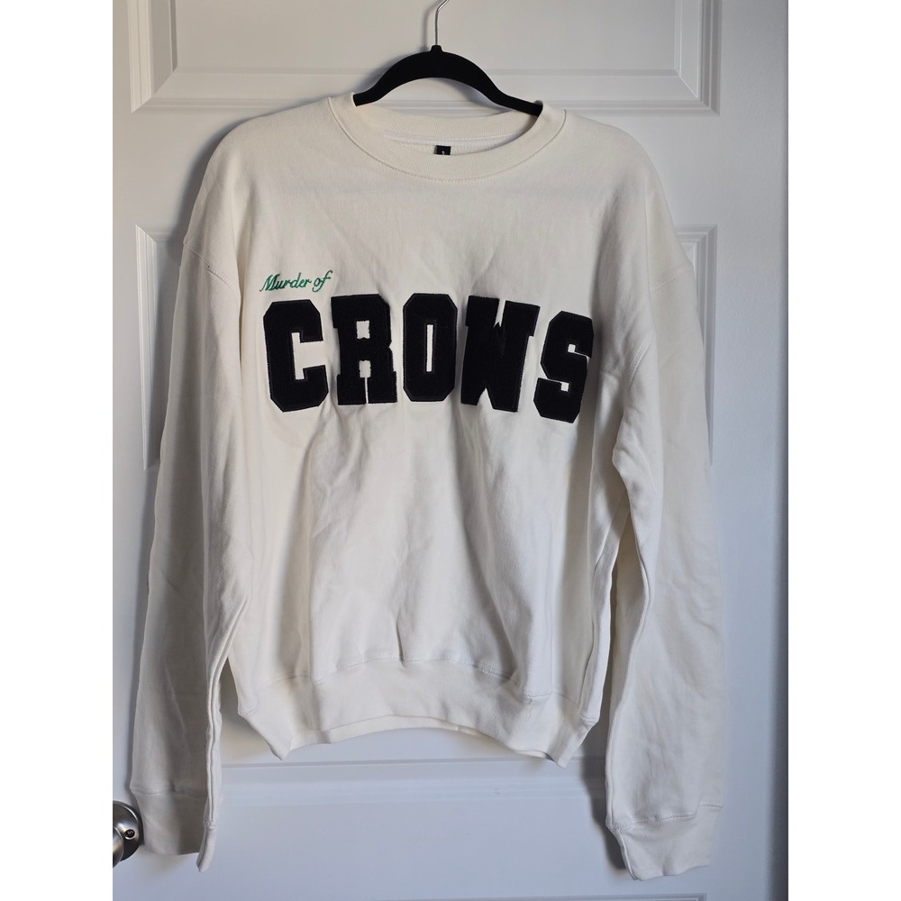 F+L Murder of Crows Cream Sweatshirt and Shorts Set Mens Small Streetwear